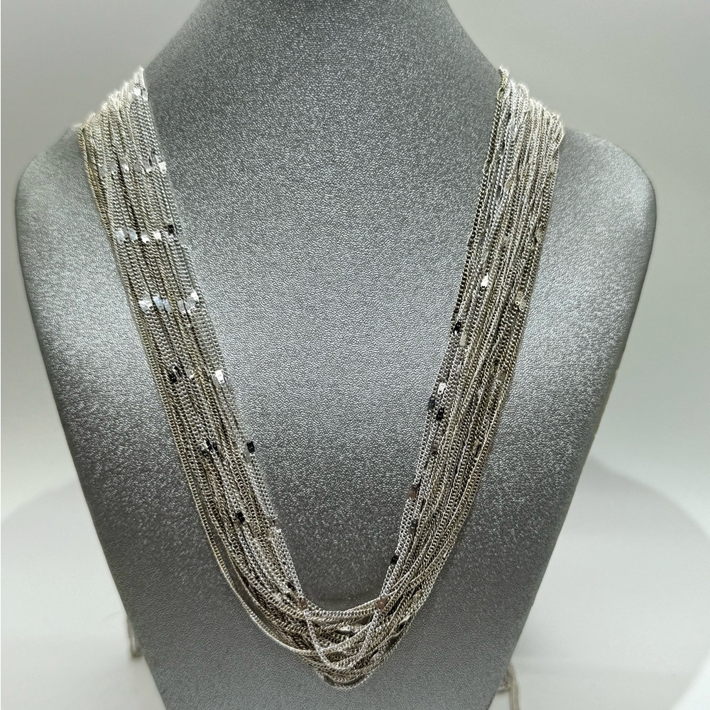 🆕 NWT 🆕 The Limited - Long Silver, Multi-Layer Necklace - Vintage